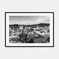 Burlington, Vermont Landscape B&W Poster