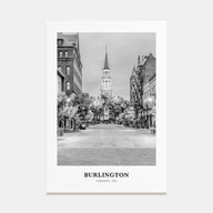 Burlington, Vermont Portrait B&W Poster