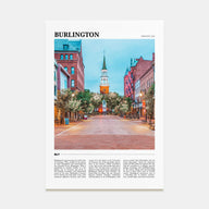 Burlington, Vermont Travel Color Poster