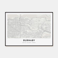 Burnaby Map Landscape Poster