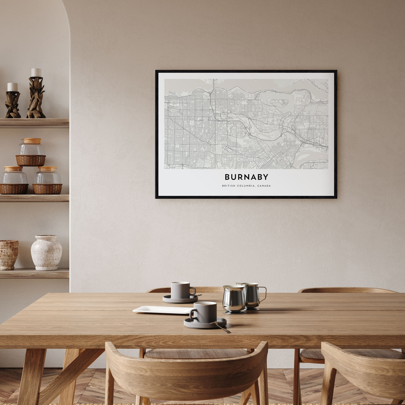 Burnaby Map Landscape Poster