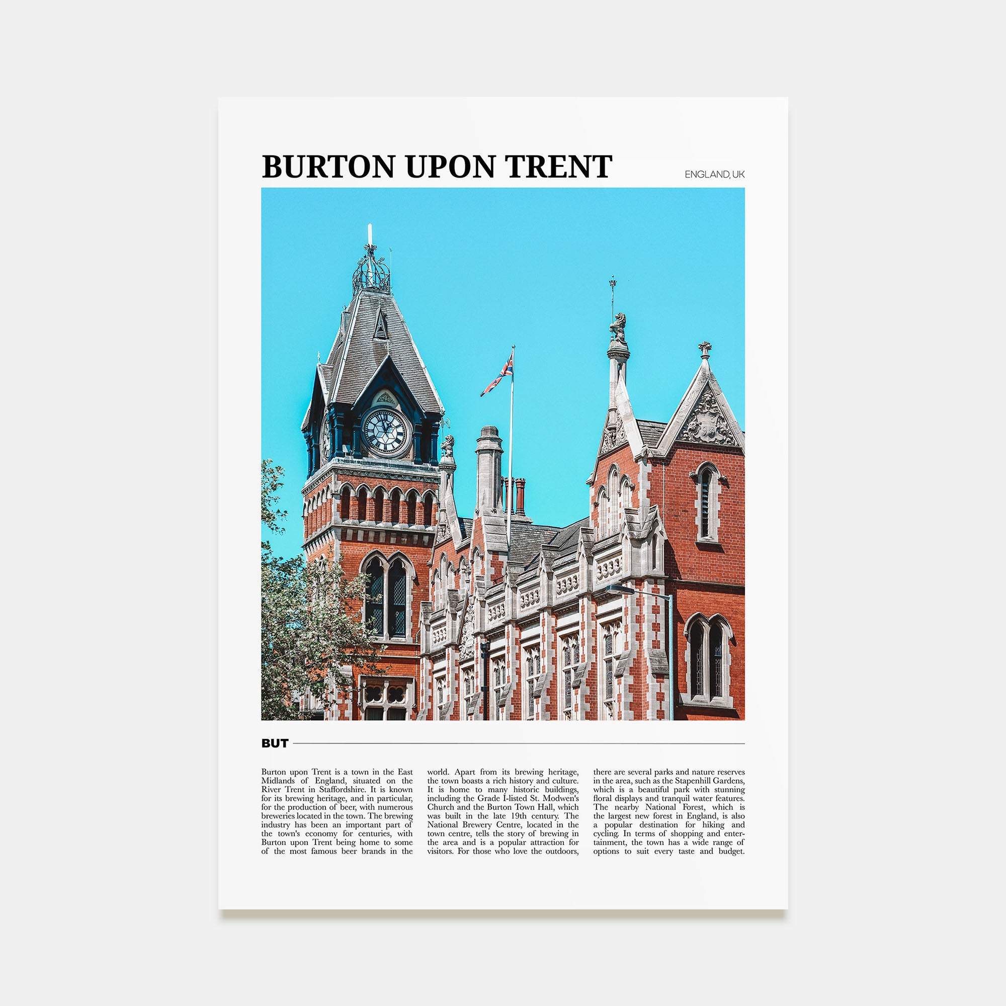 Burton upon Trent Travel Color Poster