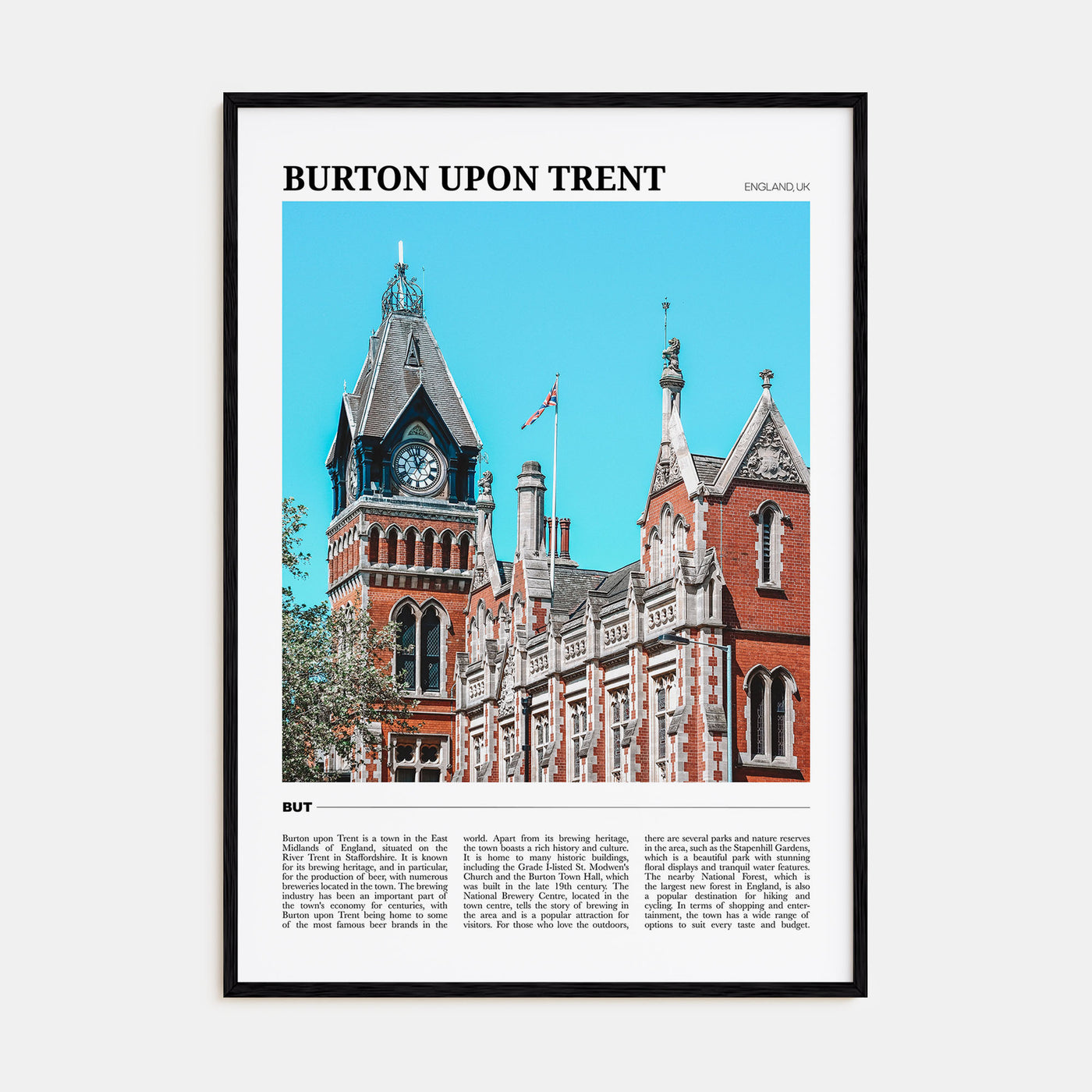 Burton upon Trent Travel Color Poster
