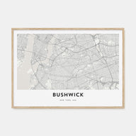 Bushwick Map Landscape Poster