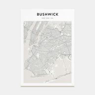 Bushwick Map Portrait Poster