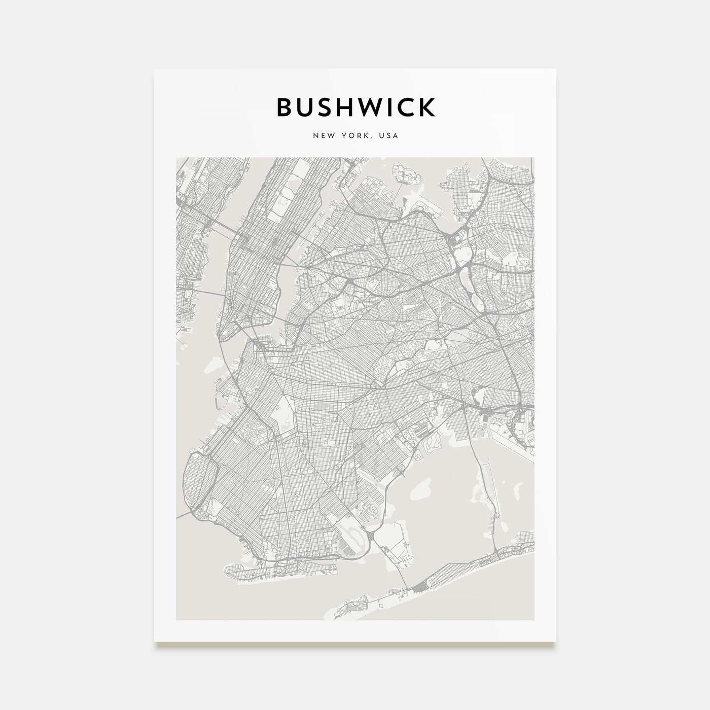 Bushwick Map Portrait Poster