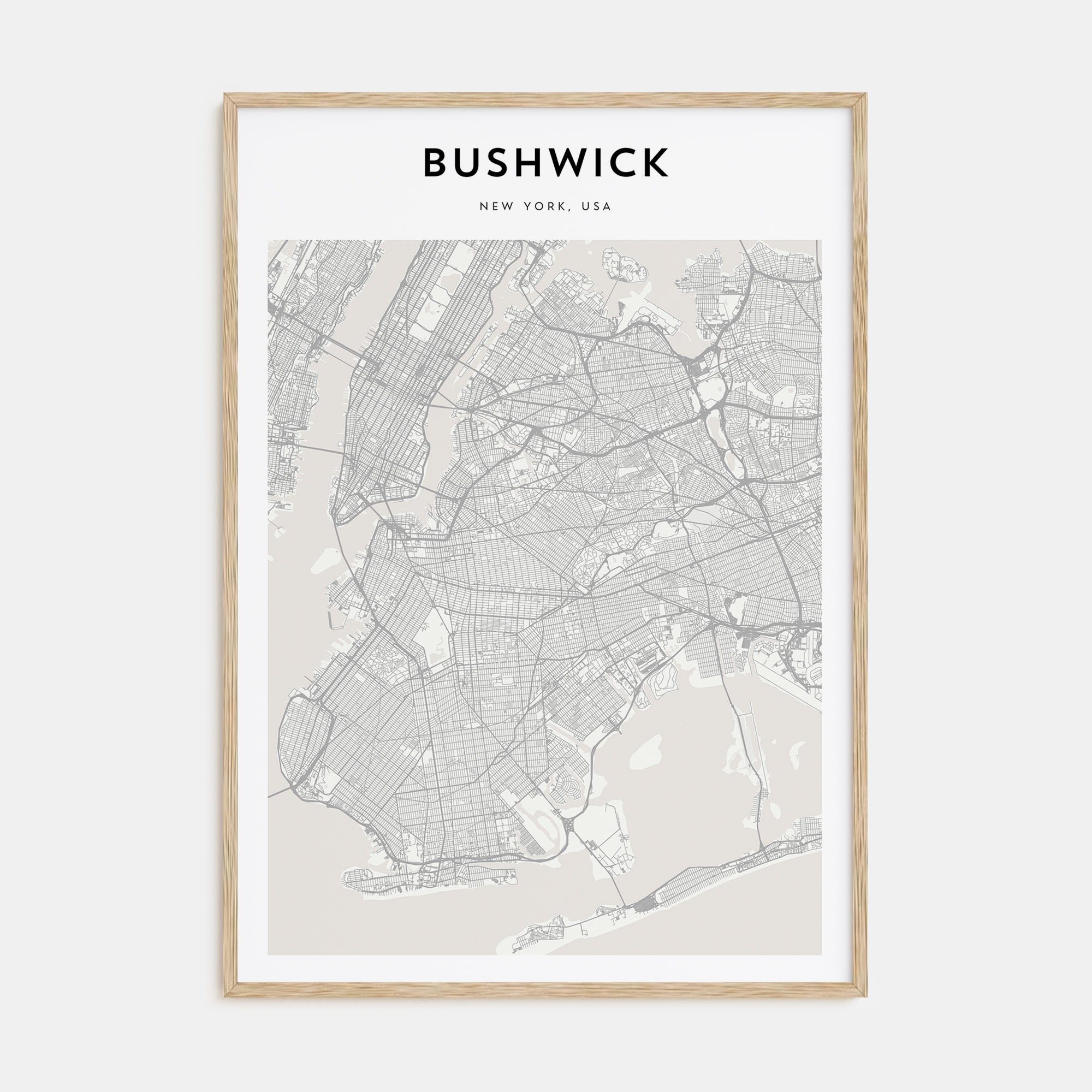 Bushwick Map Portrait Poster