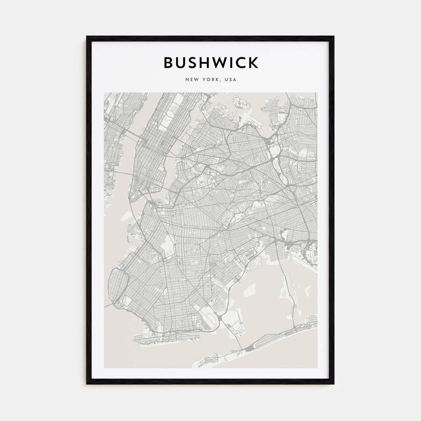 Bushwick Map Portrait Poster