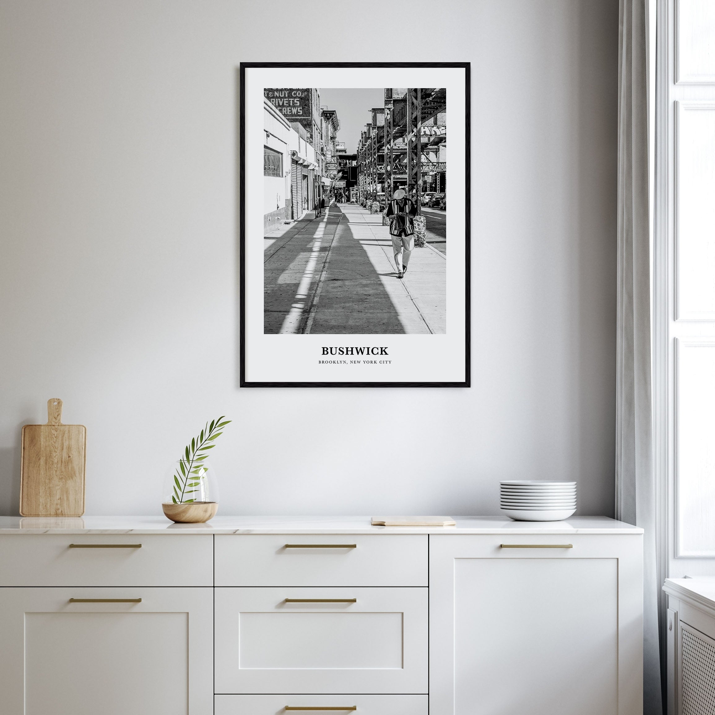 Bushwick Portrait B&W Poster