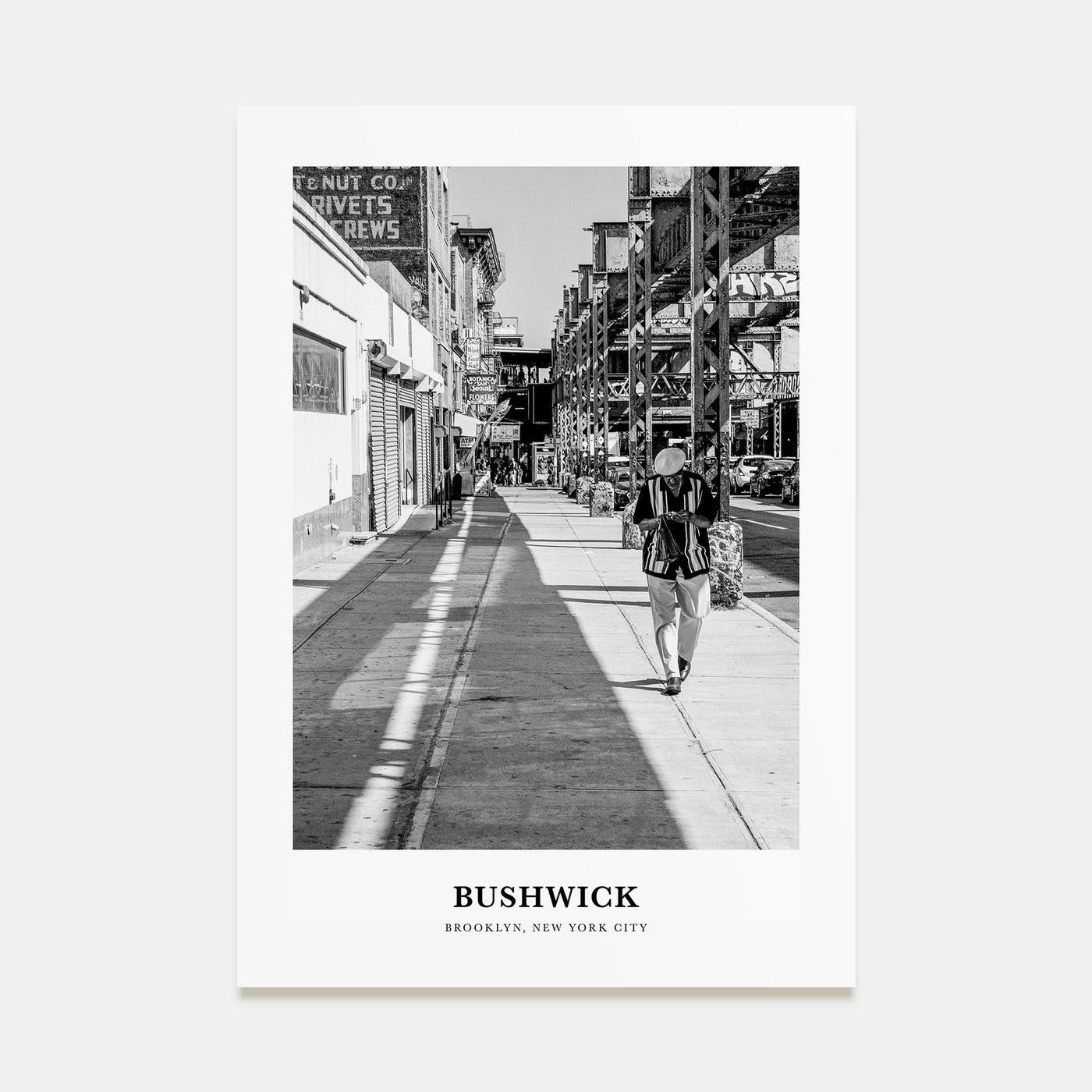 Bushwick Portrait B&W Poster