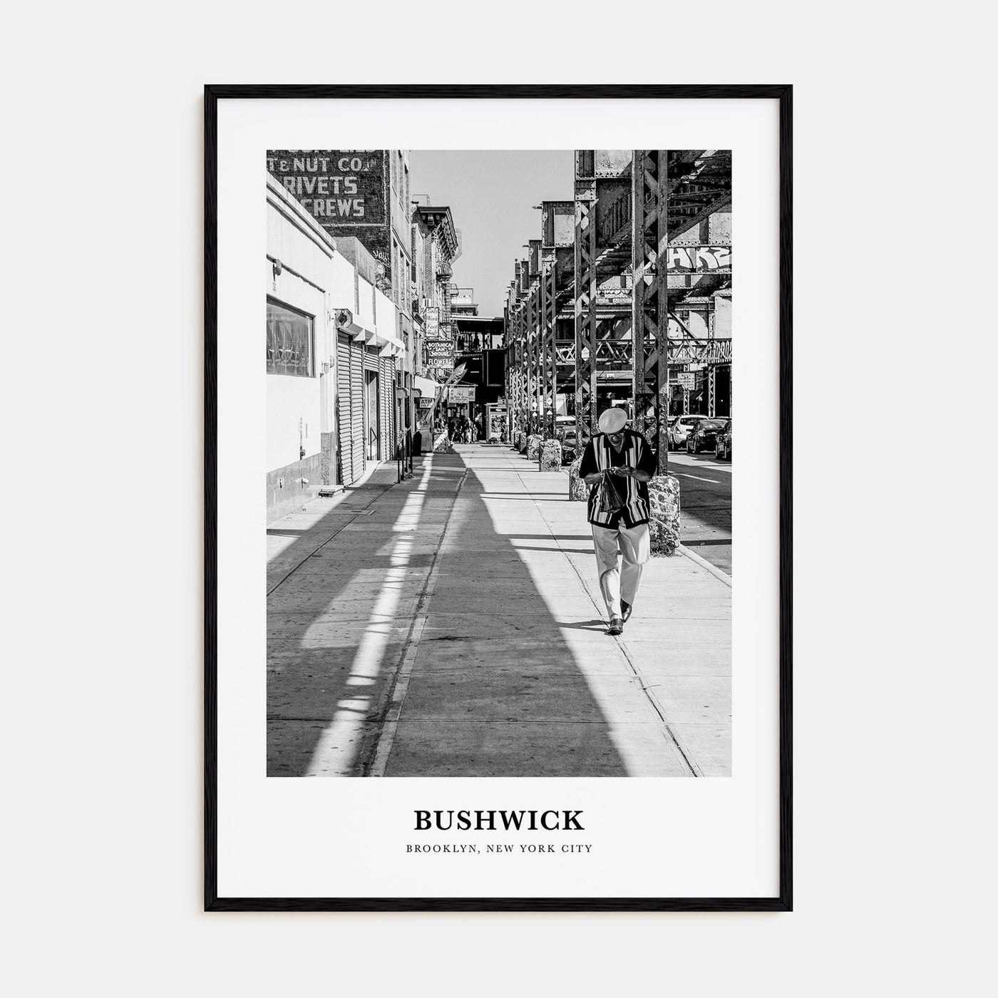 Bushwick Portrait B&W Poster