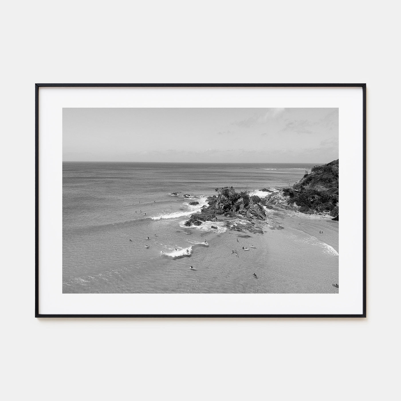 Byron Bay Landscape B&W Poster