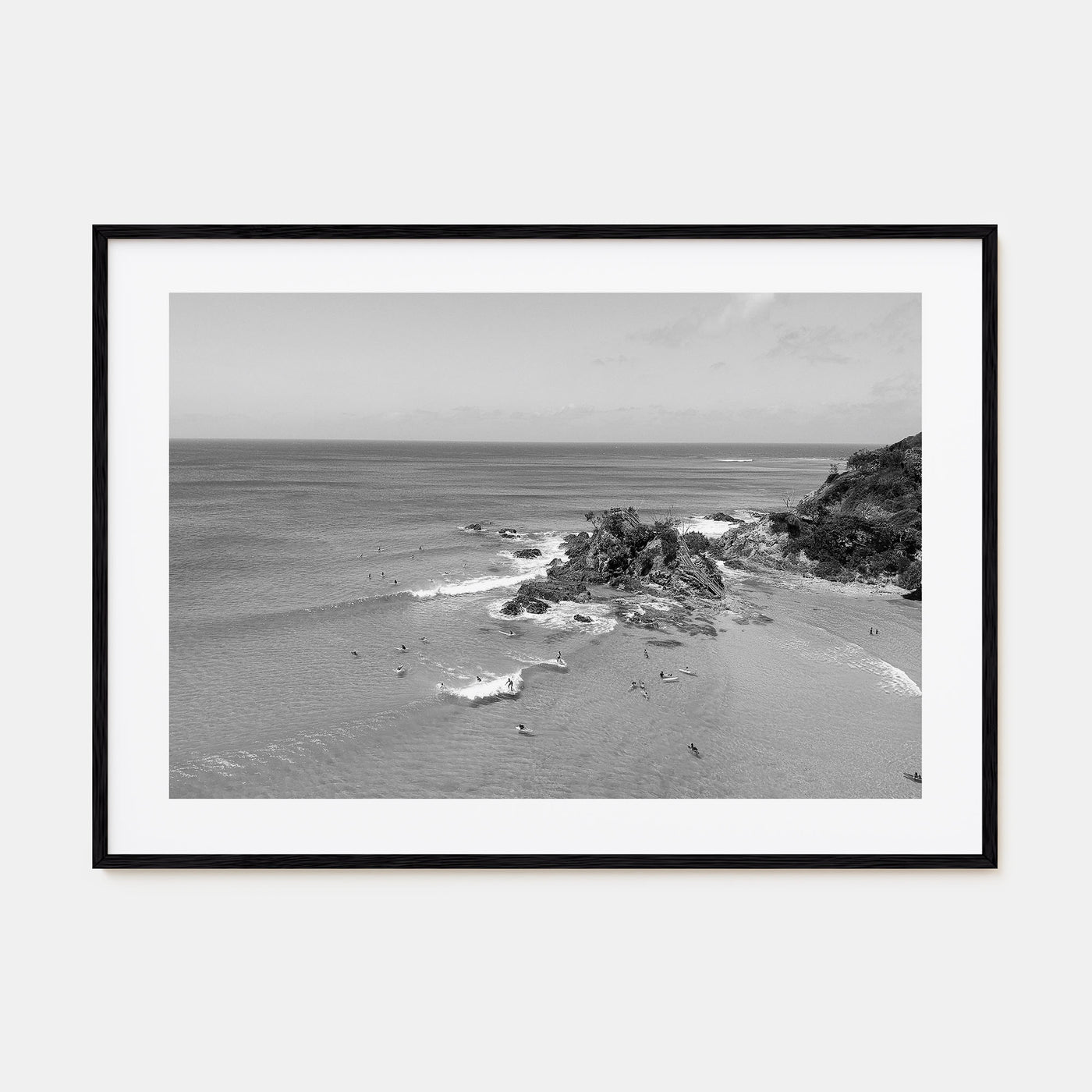 Byron Bay Landscape B&W Poster