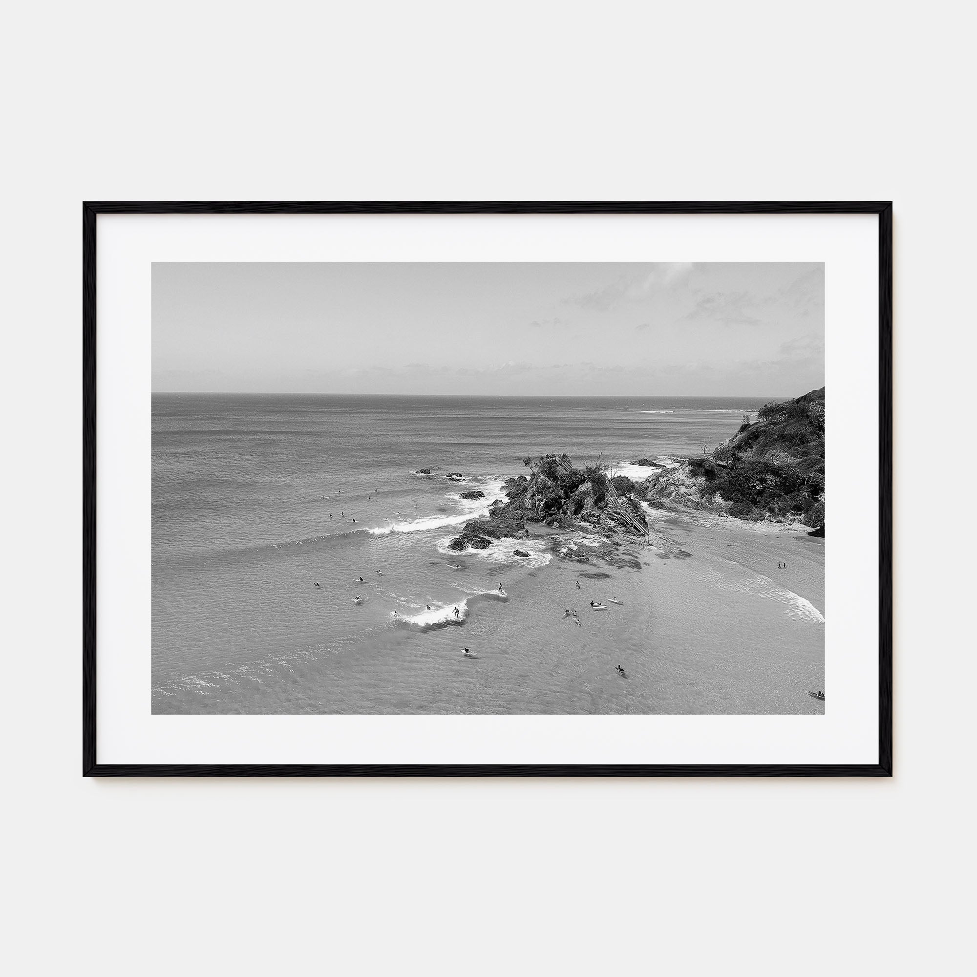 Byron Bay Landscape B&W Poster