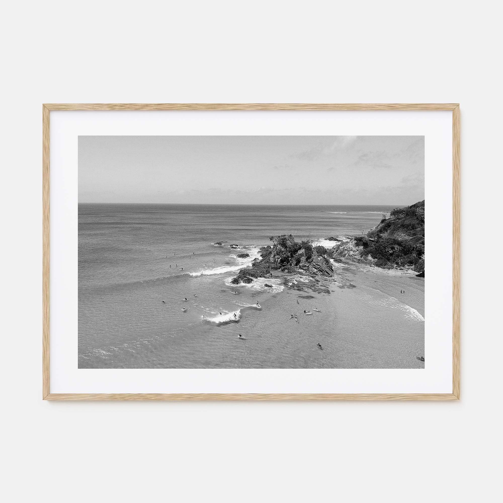 Byron Bay Landscape B&W Poster