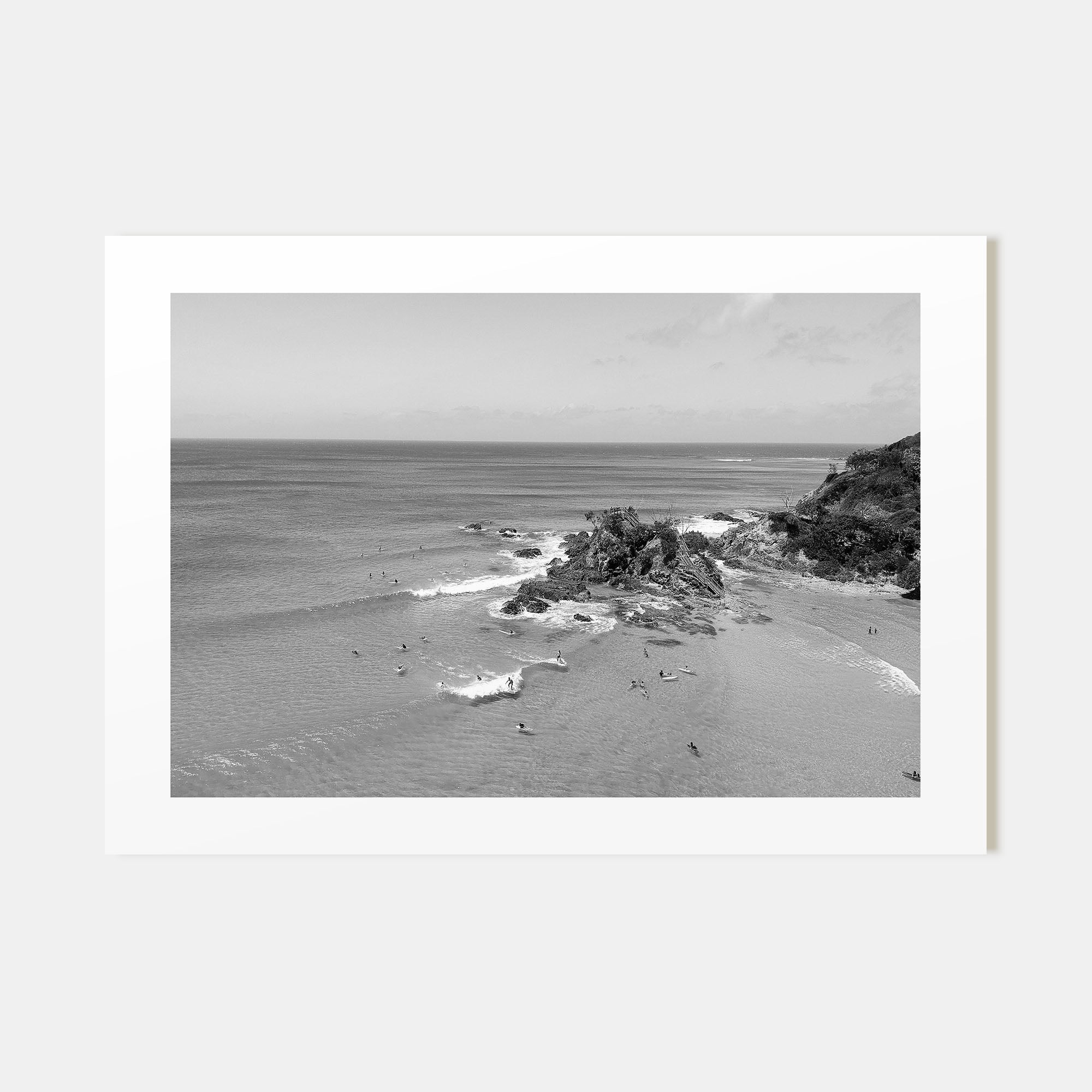 Byron Bay Landscape B&W Poster