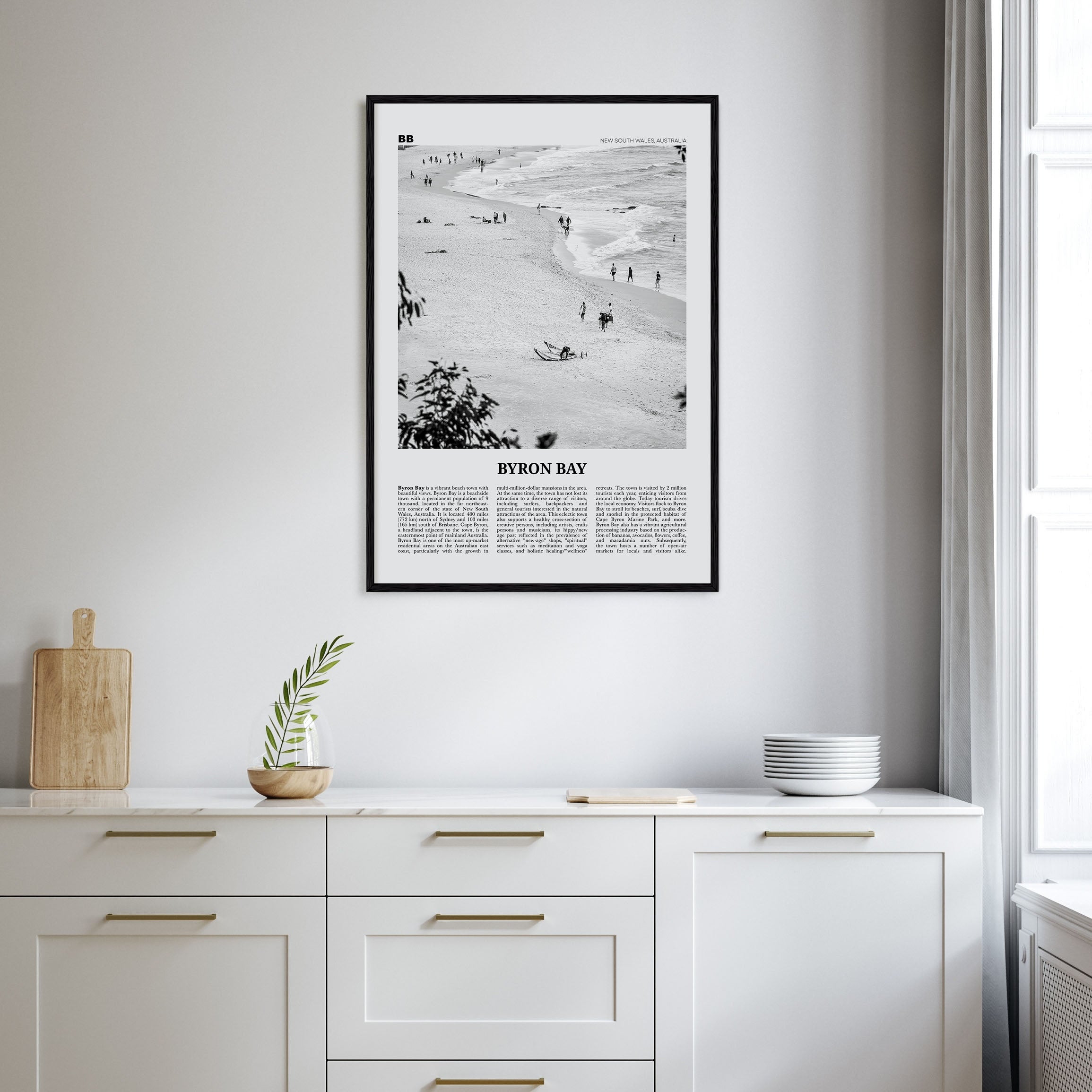 Byron Bay Travel B&W No 1 Poster