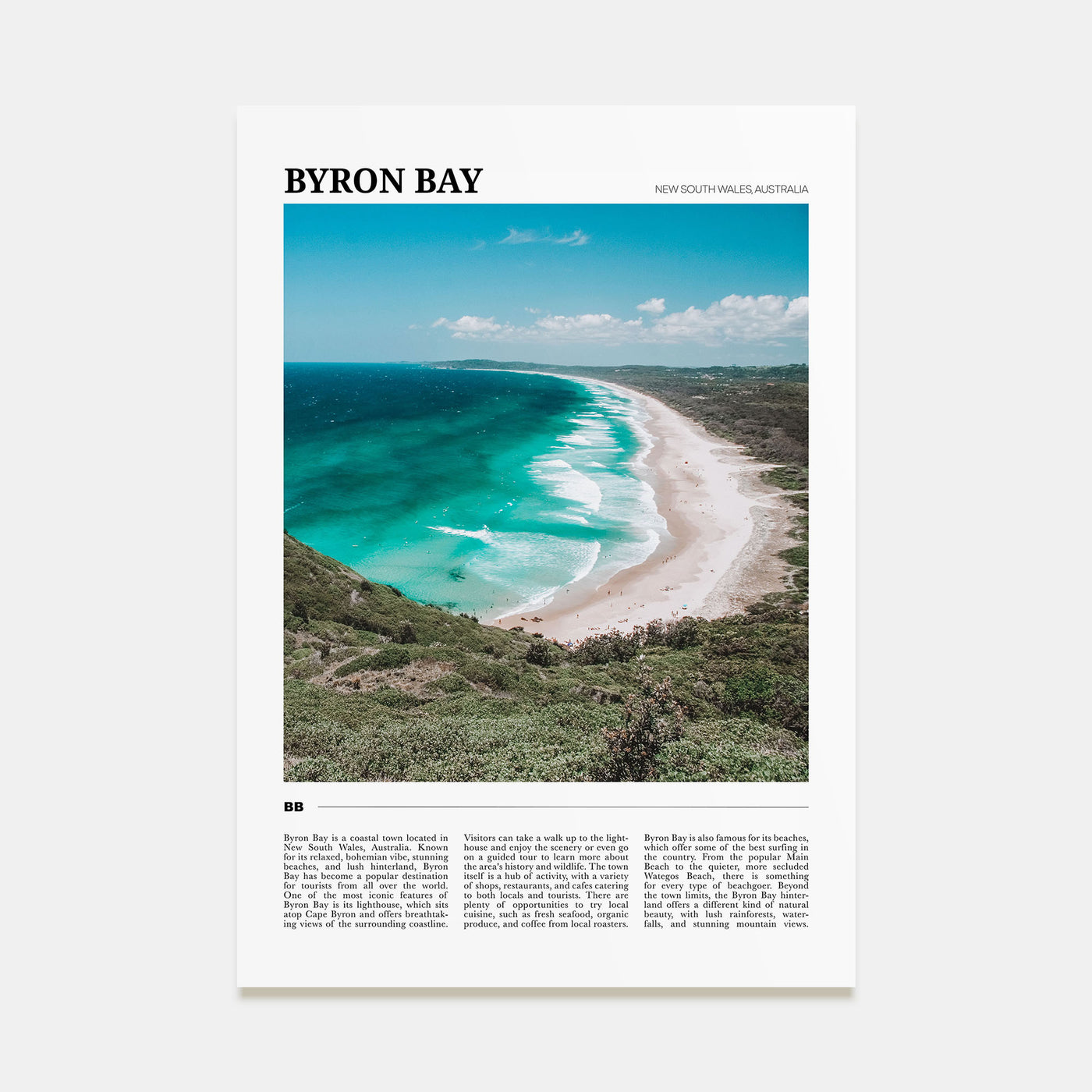 Byron Bay Travel Color No 2 Poster