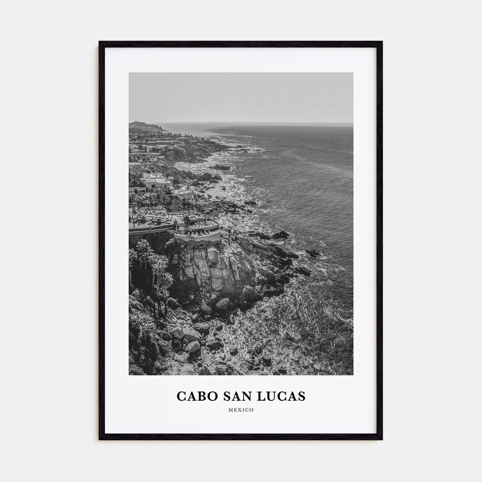 Cabo San Lucas Portrait B&W Poster