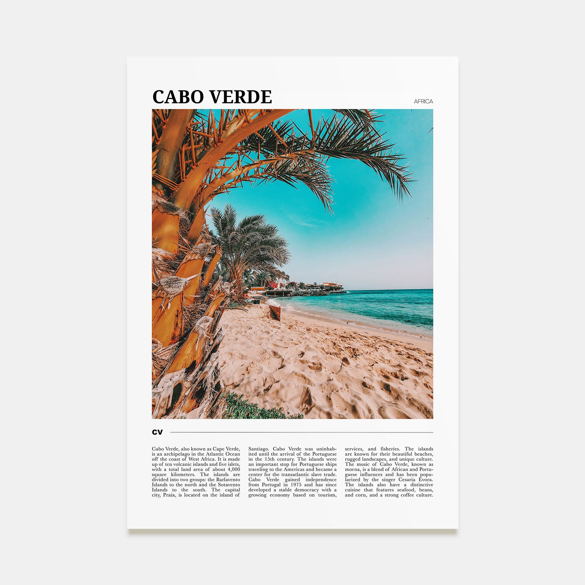 Cabo Verde Travel Color Poster