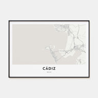 Cádiz Map Landscape Poster
