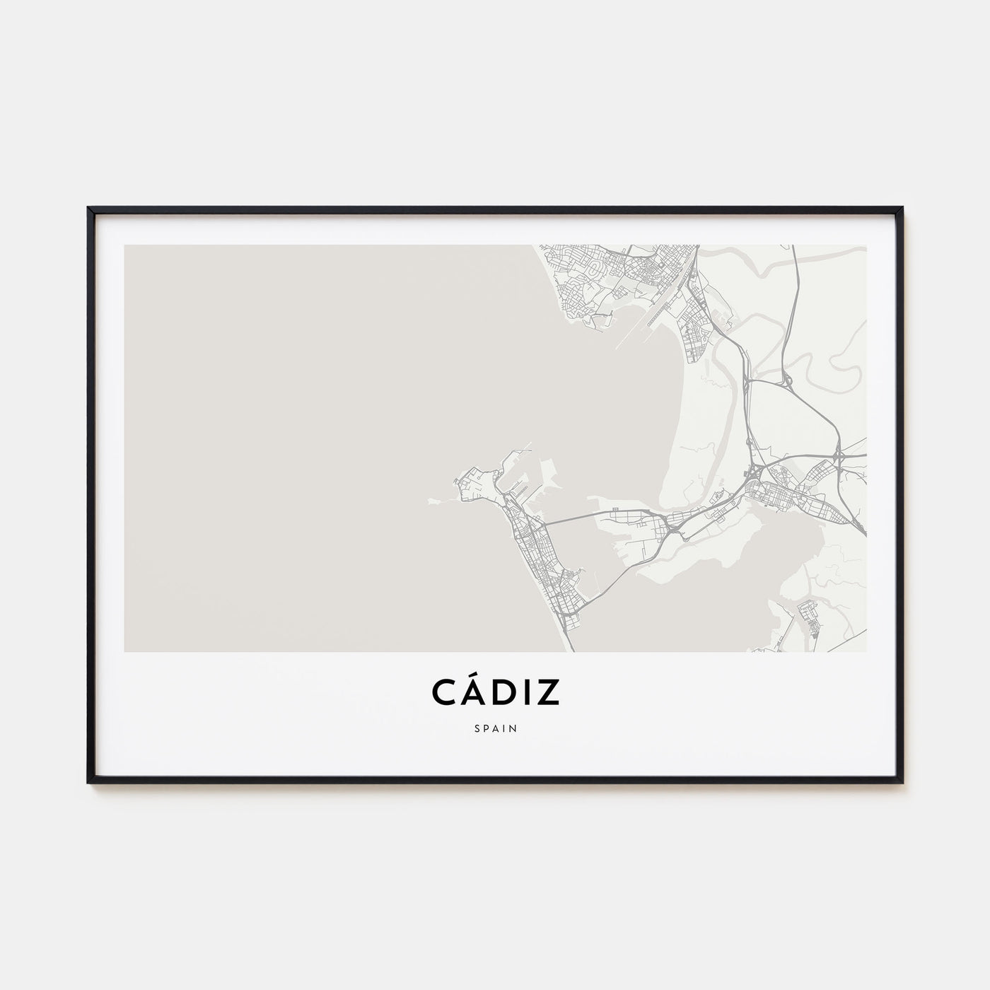 Cádiz Map Landscape Poster