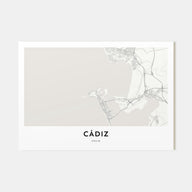 Cádiz Map Landscape Poster