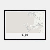 Cádiz Map Landscape Poster
