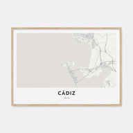 Cádiz Map Landscape Poster