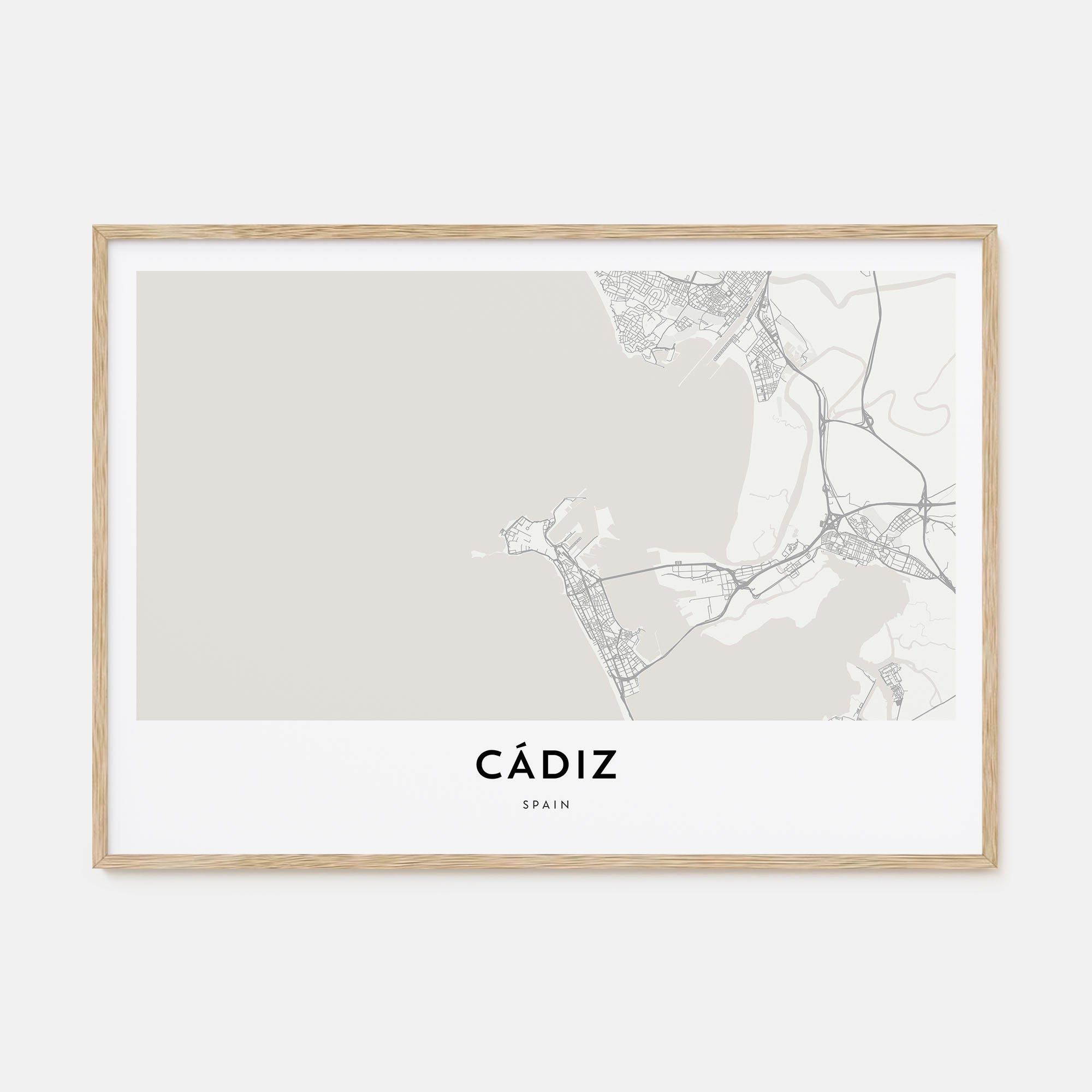 Cádiz Map Landscape Poster