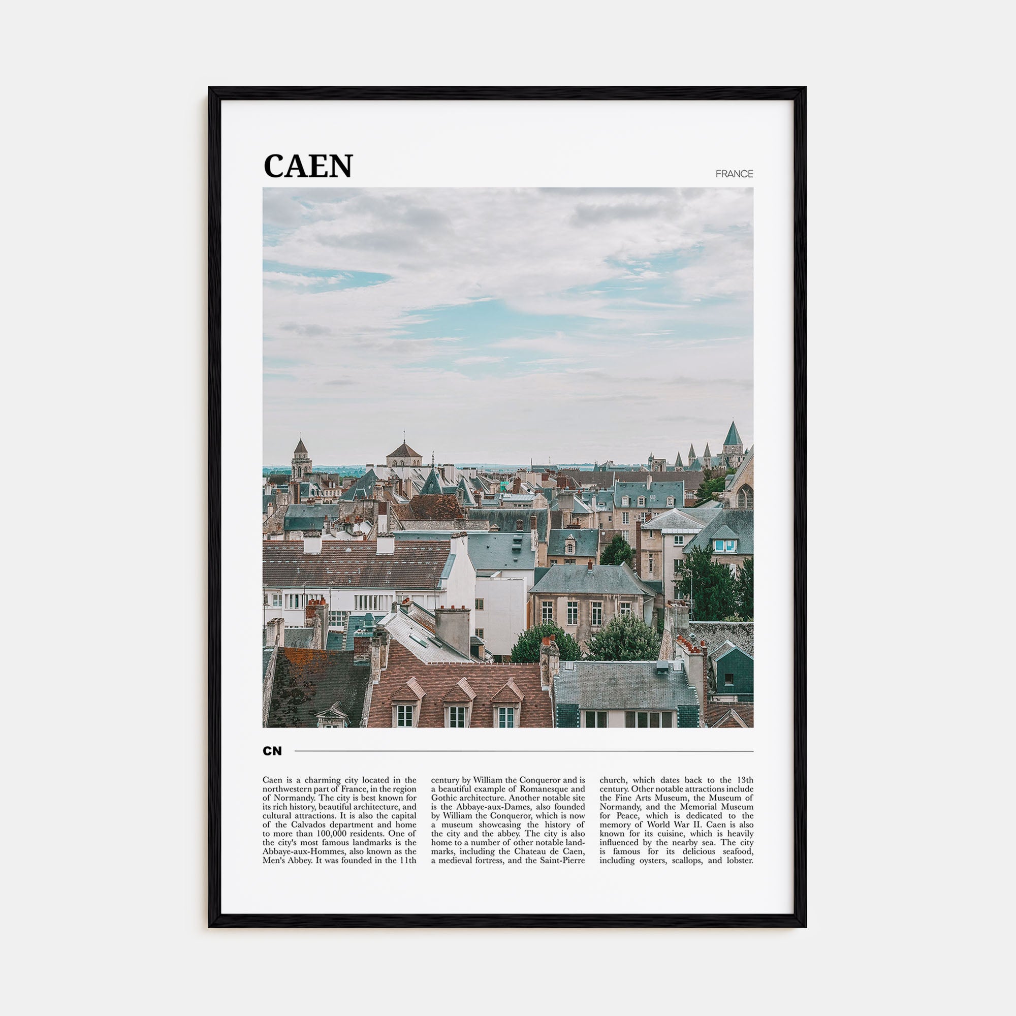 Caen Travel Color Poster