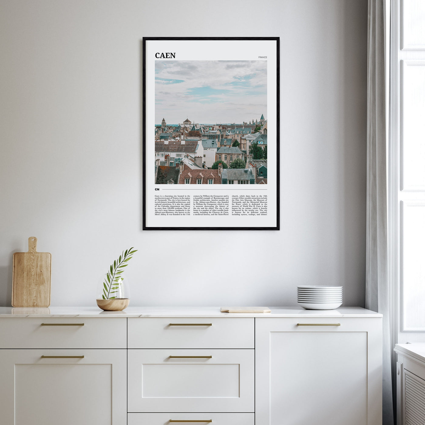 Caen Travel Color Poster