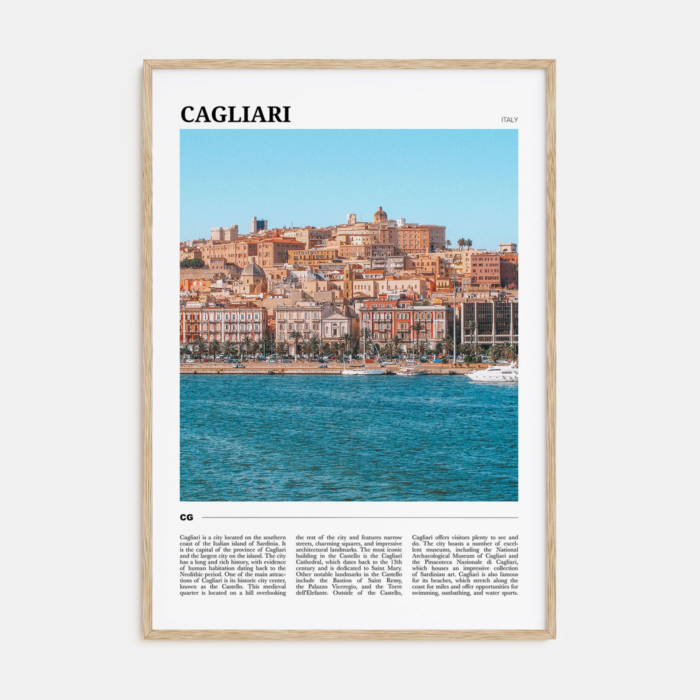 Cagliari Travel Color Poster