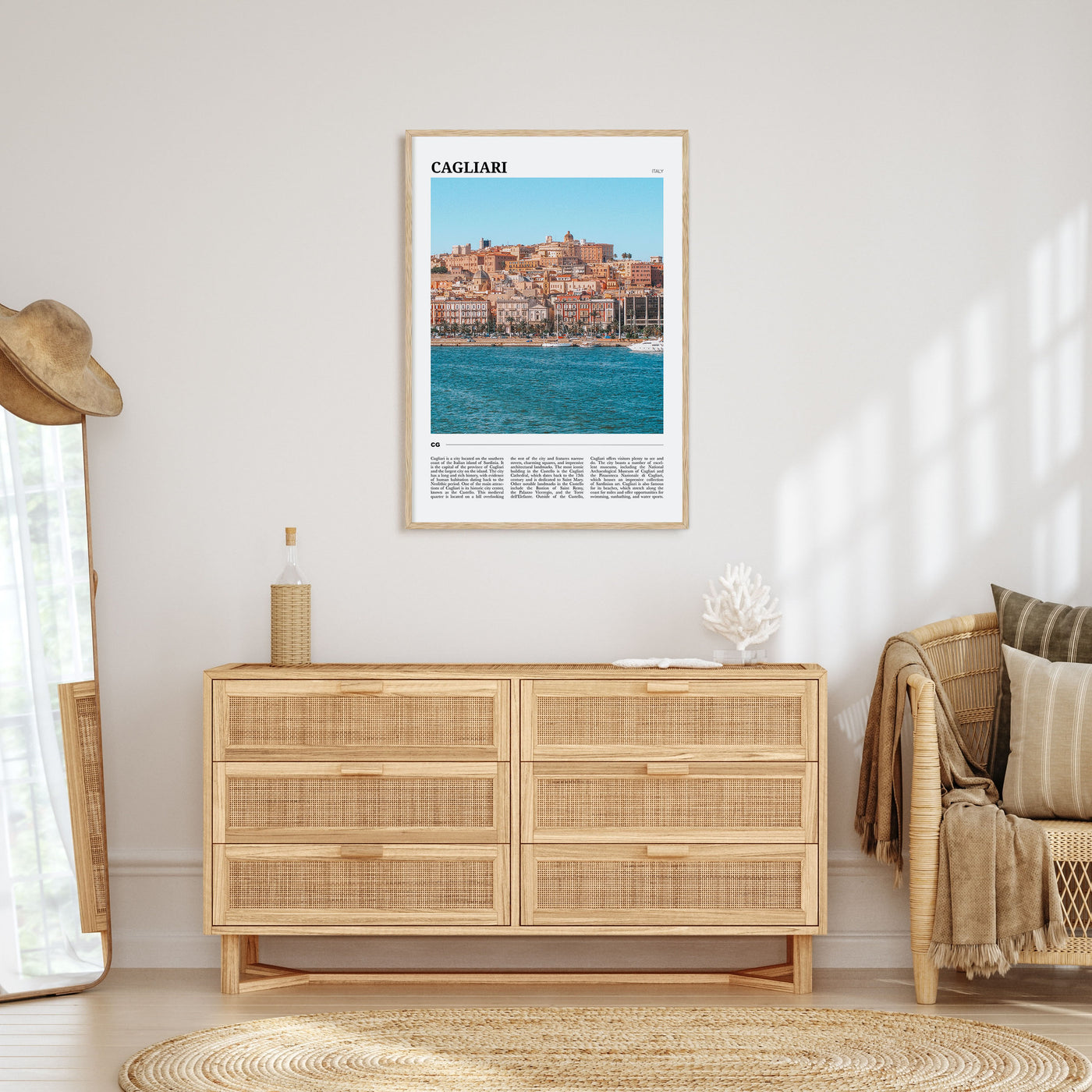 Cagliari Travel Color Poster