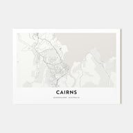 Cairns Map Landscape Poster