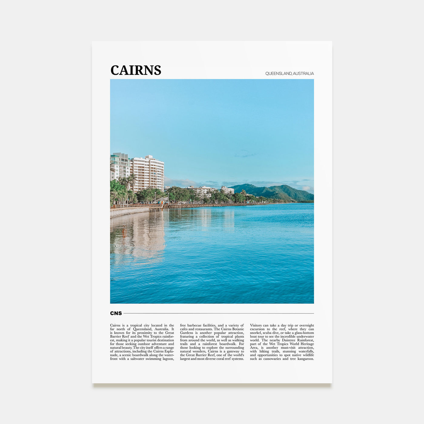 Cairns Travel Color Poster