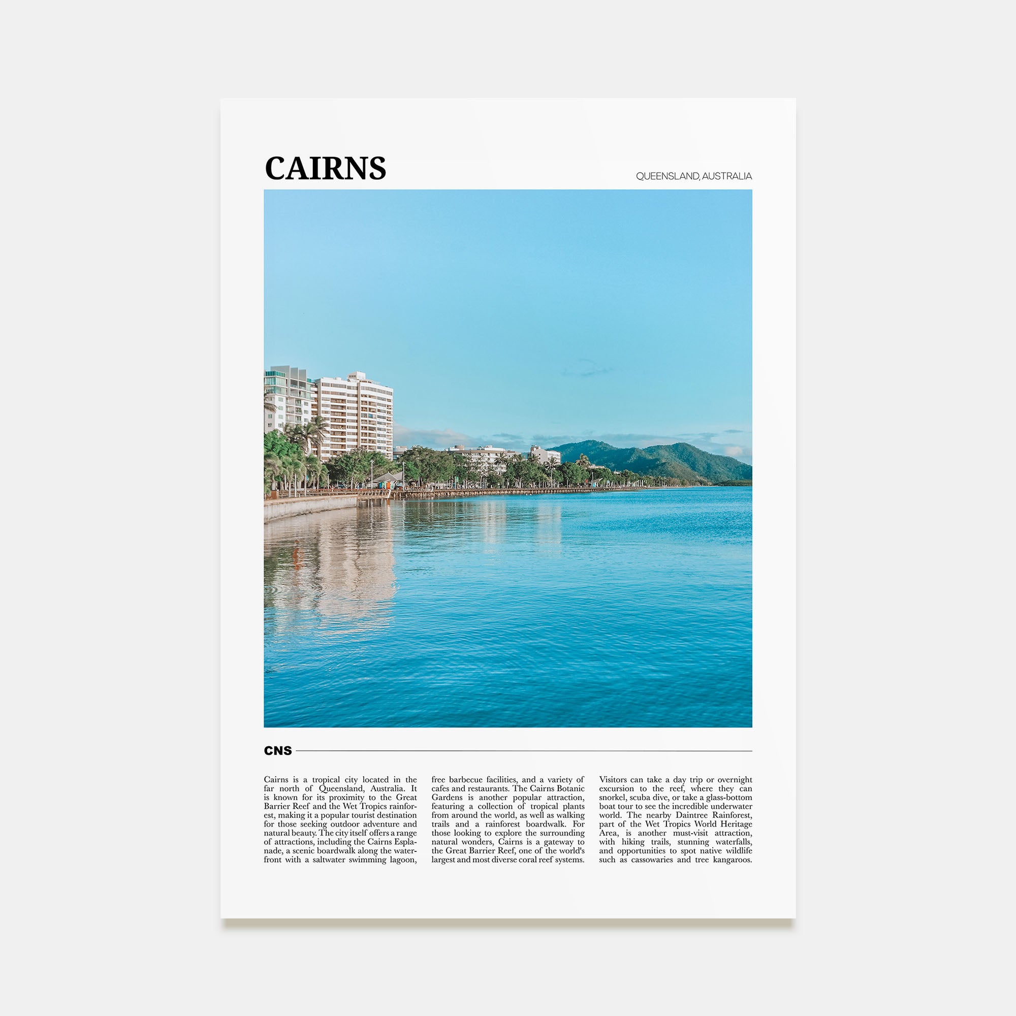 Cairns Travel Color Poster
