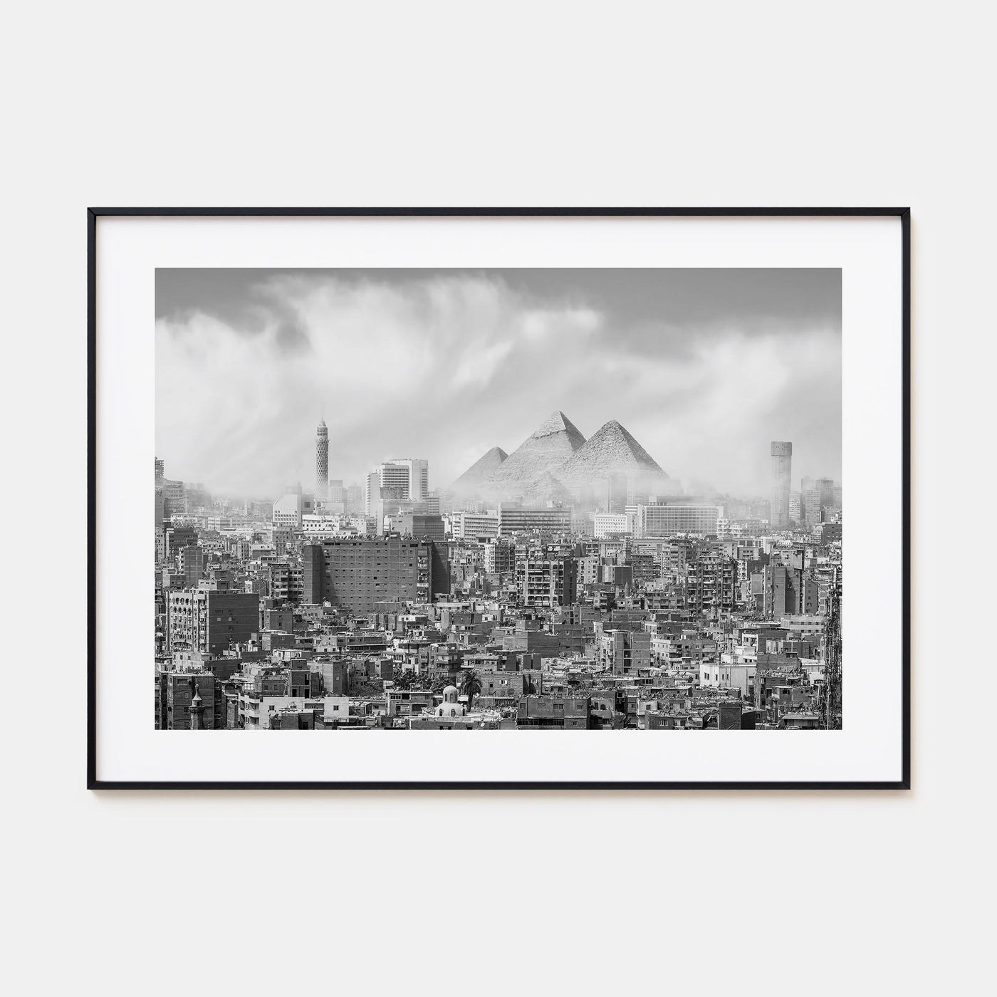 Cairo Landscape B&W Poster