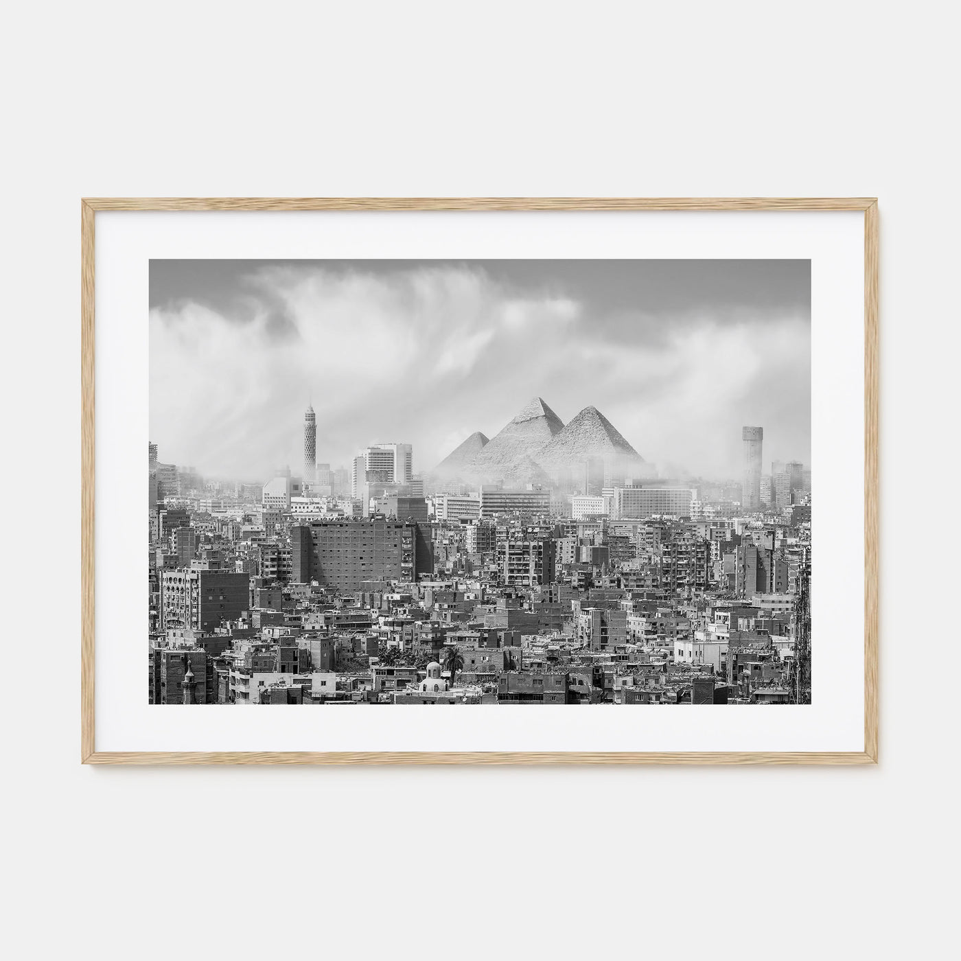 Cairo Landscape B&W Poster