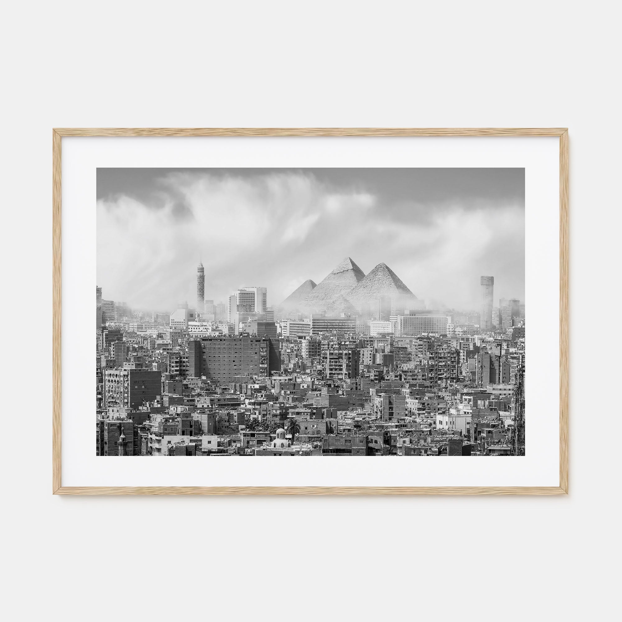 Cairo Landscape B&W Poster