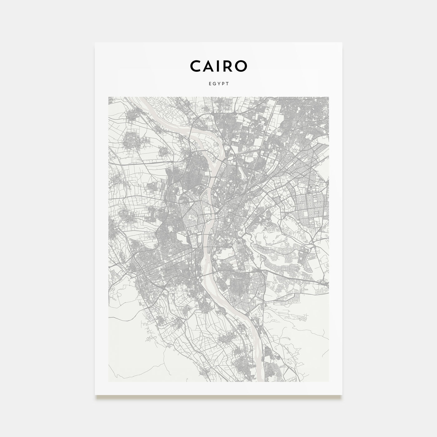 Cairo Map Portrait Poster