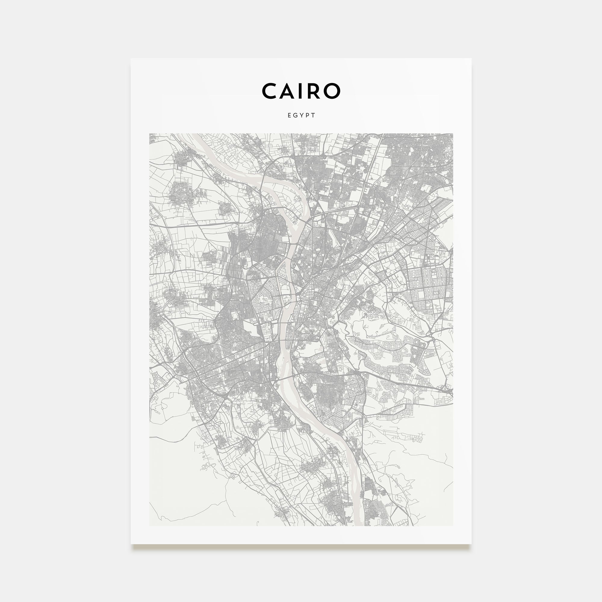 Cairo Map Portrait Poster