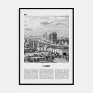 Cairo Travel B&W No 1 Poster