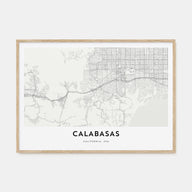 Calabasas Map Landscape Poster