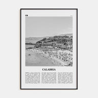 Calabria Travel B&W Poster
