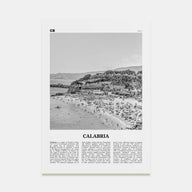 Calabria Travel B&W Poster