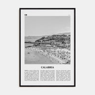 Calabria Travel B&W Poster