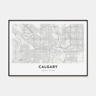 Calgary Map Landscape Poster