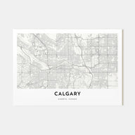 Calgary Map Landscape Poster