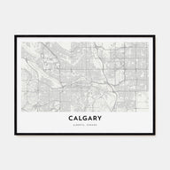 Calgary Map Landscape Poster